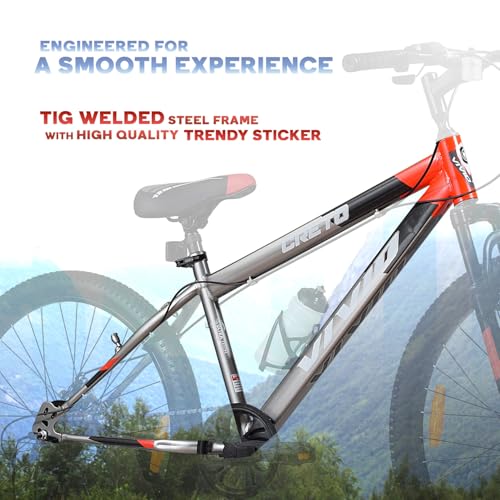 Image of Leader Vivid Creto 24T Multispeed 7 Speed Cycle for Men with Front Suspension & Dual Disc Brakes |Gear Bicycle for Boys & Girls | Ideal for 9-13 Years (Frame: 16 Inches) Mountain Bike