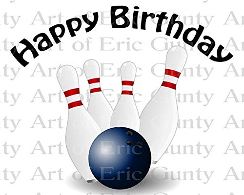 Amazon.com: 1/4 Sheet - Bowling Pins League Birthday - Edible Cake ...
