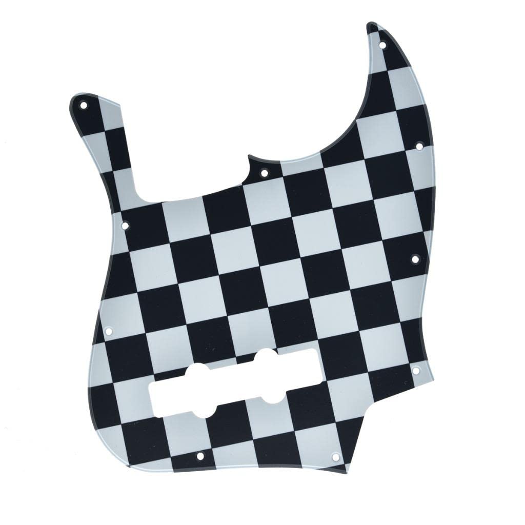 KAISH Pickguard J Bass 4 cordes pour guitare Jazz J Bass Fabriqué aux États-Unis/Mexique Noir/blanc