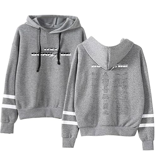 ITZY Born To Be Tour Harajuku - Sudaderas con capucha, ropa informal, gris, S