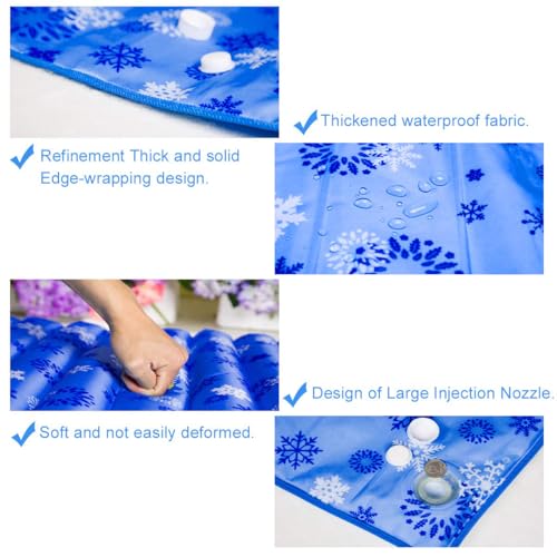 Image of Water Cooling Seat Cushion for Office Chair and Car, Blue | Fillable cooling water cushion provides a cool, soft seating surface for office chairs, cars and home use in hot weather