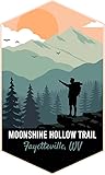 Moonshine Hollow Trail Fayetteville West Virginia Souvenir 2-Inch Vinyl Decal Hiking Trails Design