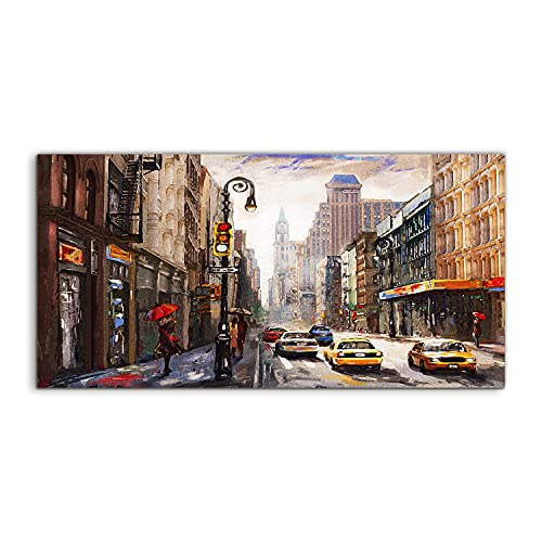 Art murale New York de qualite superieure en verre acrylique robuste 100x50 cm
