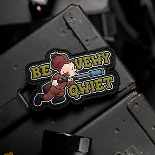 Be Vewy Qwiet Elmer Fudd with Suppressor PVC Morale Patch Γ’β¬β Hook Backed by NEO Tactical Be Vewy Qwiet Elmer Fudd with Suppressor PVC Morale Patch Γ’β¬β Hook Backed by NEO Tactical