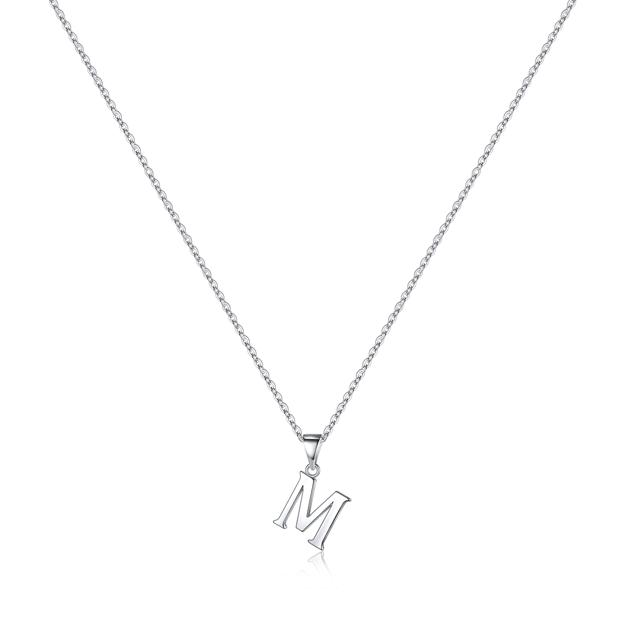TINGN Halsketting voor dames, 925 sterling zilver, hypoallergene initialen, halsketting met letterhanger, S925 sterling zilveren ketting, sieraad, gepersonaliseerd cadeau voor vrouwen, meisjes, mama