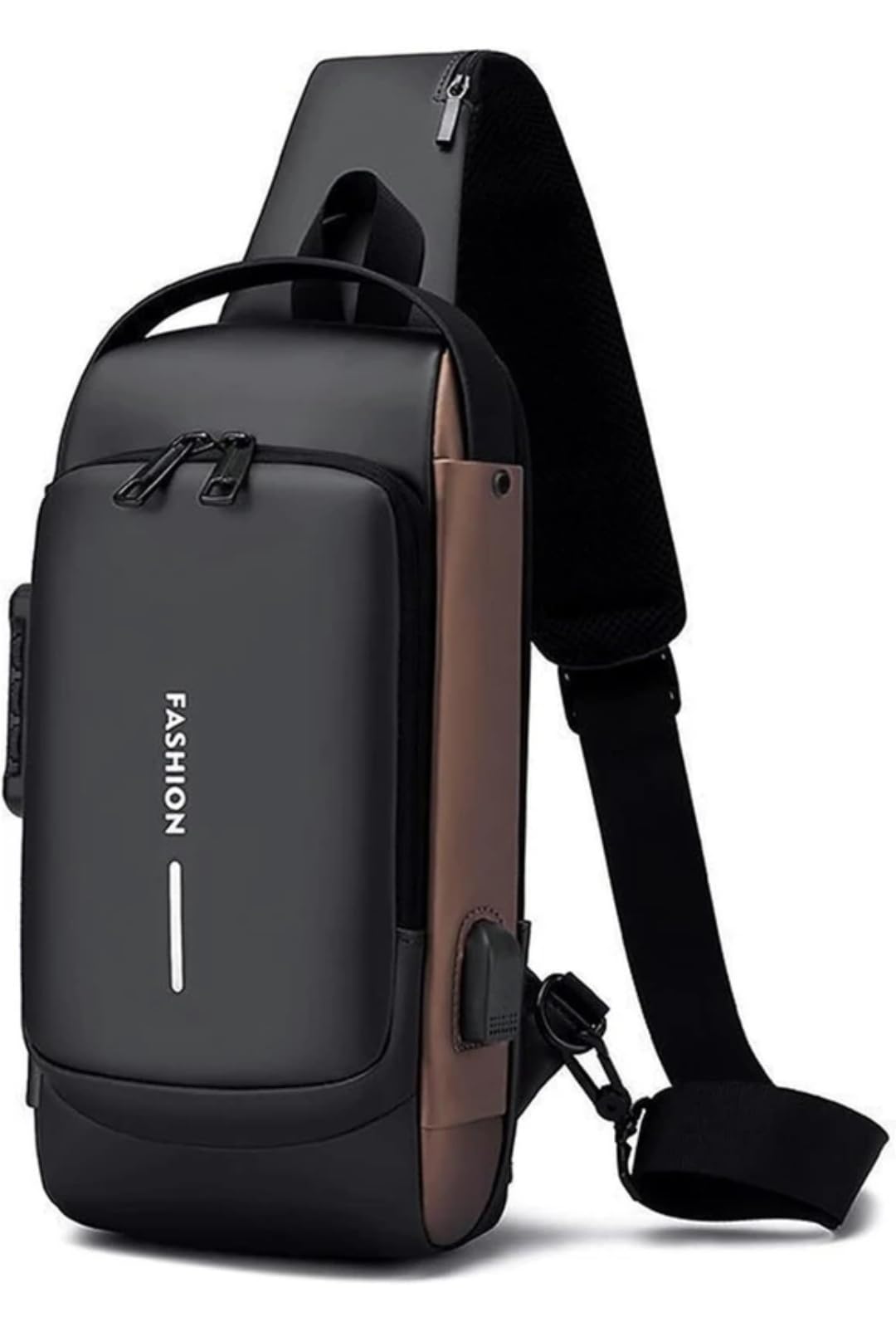 Sling Bag for Men Stylish Crossbody Backpack for Men & Women, Anti-Theft Chest Bag with USB Charging Port, Messenger Bags, Casual Shoulder Bag (17 x 9 x 32 Cm)-image-33