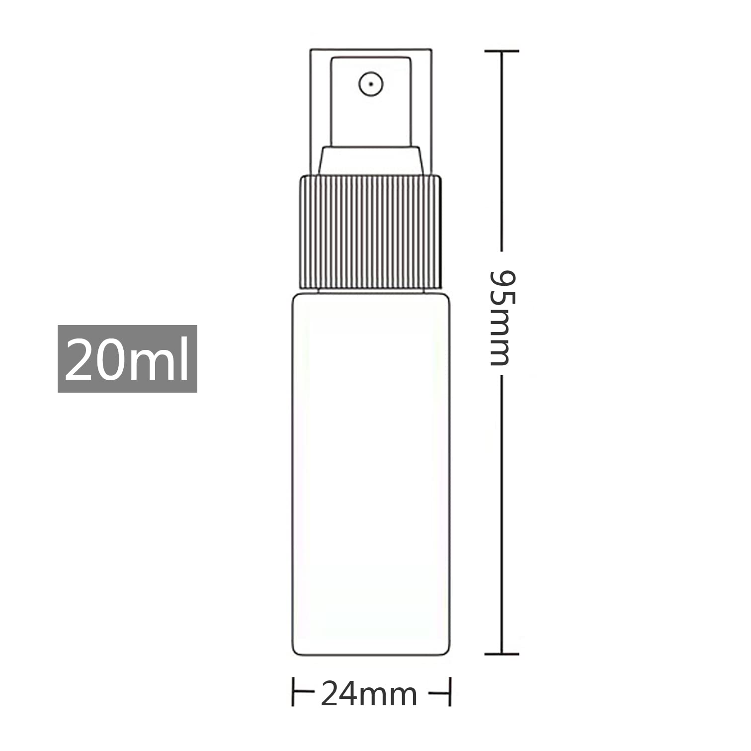 TIANZD 100 Stück Klein Leere Braun 20 ml Kunststoff Sprühflasche mit Schwarz Zerstäuber Flasche, 20ml Feinen Nebel Pumpzerstäuber Parfümzerstäuber Zerstäuberflasche Reise Flakons, 4x Trichter