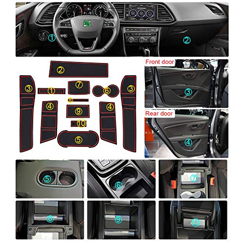 Tapis Seat Leon Cupra 5F FR MK3 LFOTPP en caoutchouc premium durable intérieur voiture