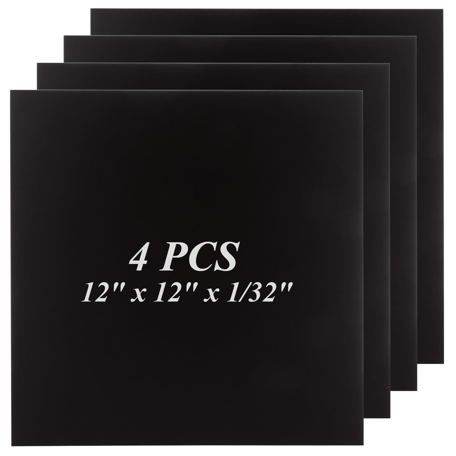 LDXDRU 4Pcs 5052 H32 Aluminum Metal Sheet 12 x 12 x 1/32 (0.04