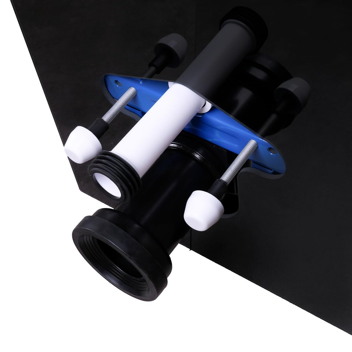 Belvit Sanitärmodul Schwarzglas Aufputz Vorwandelement für Wand WC, ESG Glas Front 8 mm, integrierter Spülkasten mit 2 Mengen Spülung, vormontiertes WC Modul für Badezimmer, Höhe 100 cm, Schwarz
