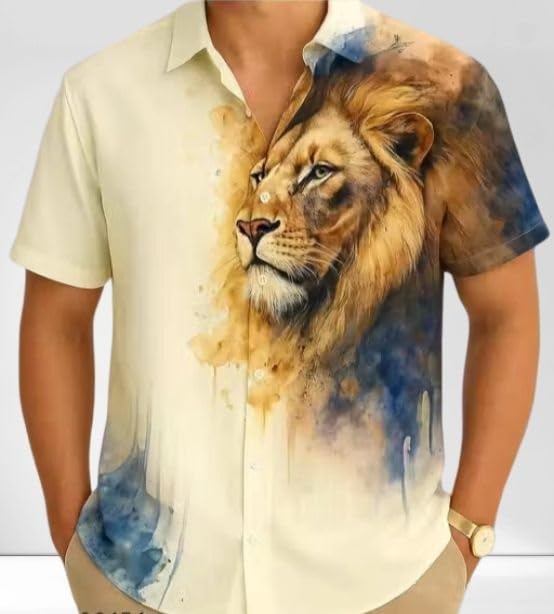 Image of RK Enterprise Men's Stylish Printed Lycra Half Sleeve Shirt for Men & Boys Design no VE Shirt-Parent