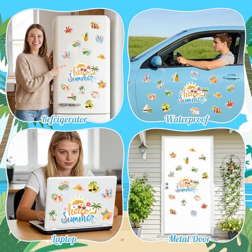 15 imanes decorativos de verano para puertas miniatura 5
