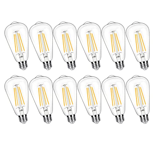 Winsaled Light Bulbs 100 Watt, 12 Pack Led Bulbs 100W Equivalent, 9W=100W, High Bright 1200Lm E26 Medium Base, 2700K Warm White Vintage Light Bulb For Light Fixtures Damp Rated, Non-Dim,Cri90 #TOP4