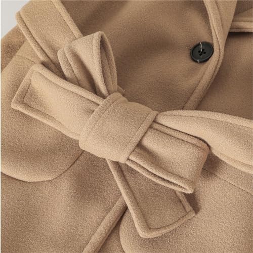 Betadog Girls Dress Coat Kids Winter Warm Jacket Long Sleeve Button Trench Coat Long Peacoat Outerwear4