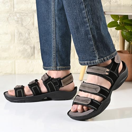 Image of Centrino Sandals for Men | Stylish Men's Casual Sandal for Office & Travel | Comfortable Sandals with Grip Insole & Quality (8141)