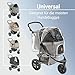 Zamboo Regenschutz für Hundebuggy TOGfit - Regenverdeck mit Fenster, Belüftungsnetz und aufklappbarem Einstieg - passt ideal auf Hundewagen Pet Roadster
