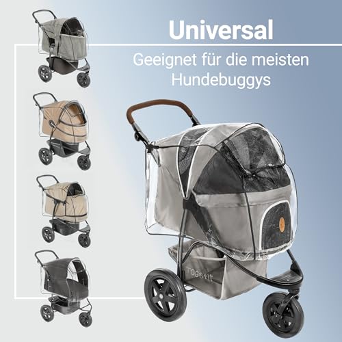 Zamboo Regenschutz für Hundebuggy TOGfit - Regenverdeck mit Fenster, Belüftungsnetz und aufklappbarem Einstieg - passt ideal auf Hundewagen Pet Roadster