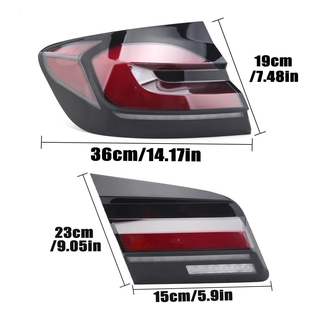 Faros traseros Para Serie 5 F10 F18 2011-2017 Luz Trasera Led Lámpara Trasera Dinámica Luz LED Intermitente Freno Marcha Atrás Lámpara Antiniebla Coche Luces Cola