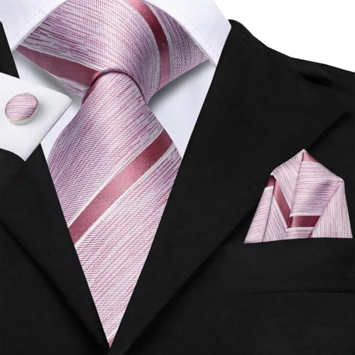 Image of Hi-Tie Men 63inches Tie Set Extra Long Necktie Paisley Tie Pocket Suqare Cufflinks Big and Tall Men Tie