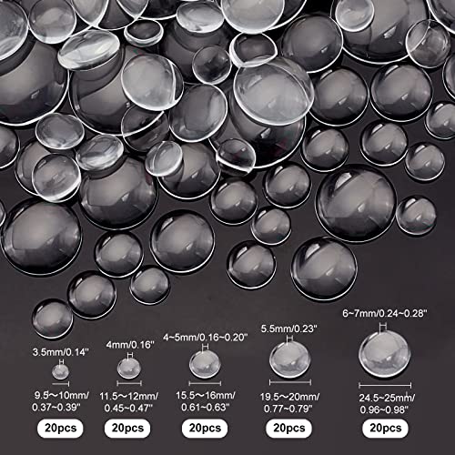 PH PandaHall 100pcs Clear Glass Cabochon - Image 3