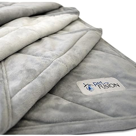 PetFusion Premium Plus Large Dog Blanket (135 x 107 CM). Reversible Gray Micro Plush. [100% soft polyester] Cover