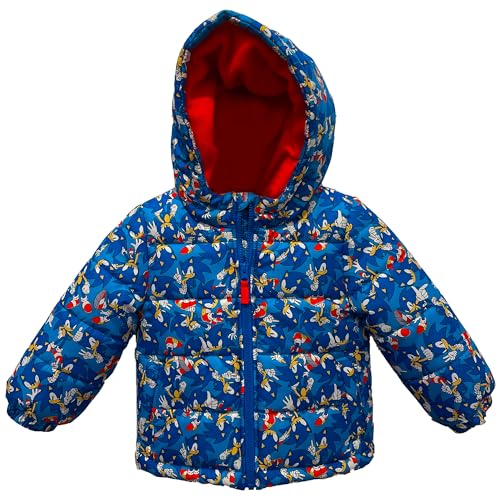 Sonic Kids Heavyweight Hooded Puffer Jacket - Boys Winter Coat, Full Zip Boys Winter Jacket
