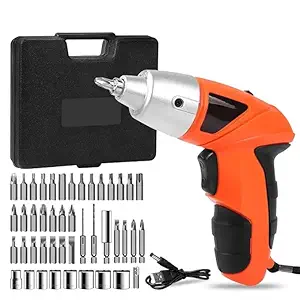 PAGALY Cordless Drill Machine with Bits Holder with LED Light- 45 in 1 Screwdriver Drill Machine Reverse And Forward Cordless Rechargeable Screwdriver Tools Kit for Home Office