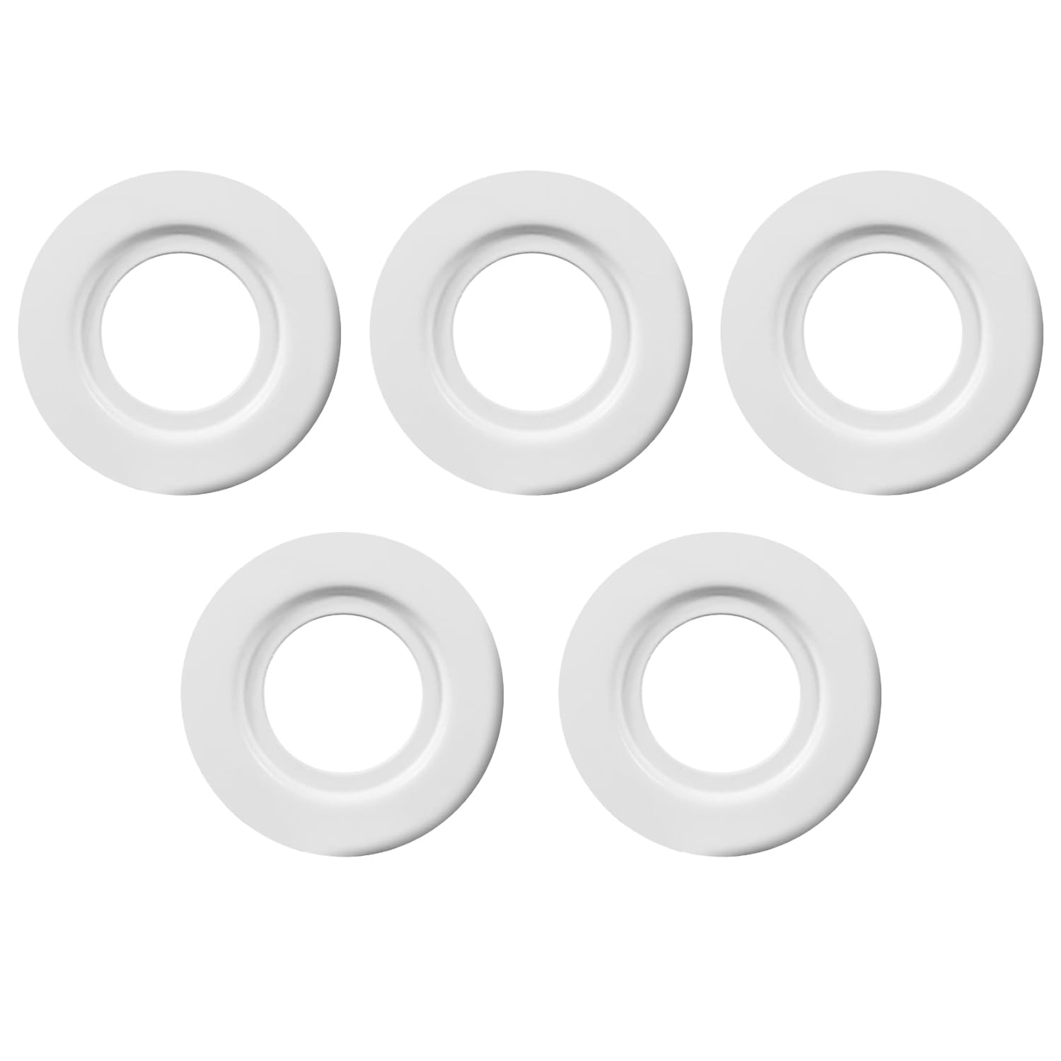 Electrical4all White 5 Pieces Metal Lamp Shade Reducer Ring For Es/E27 To Bc/B22 Plate Light Fitting Lampshade Washer Adaptor Converter (White)