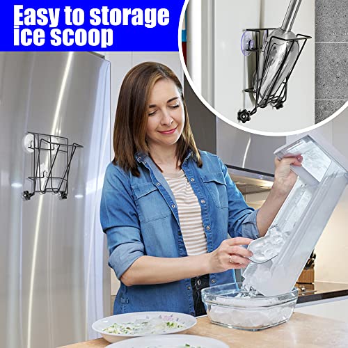 Image of TOCCYARD Ice Scoop Holder Foldable, Metal Heavy Duty Ice Maker Scoop Holder for Ice Maker Kitchen Freezer Bar Party Wedding, Large Capacity, Easy Clean (Standard)