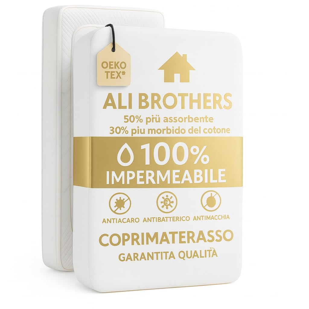 Coprimaterasso Impermeabile – Protezione Per Materasso-Traspirante, Antiacaro – Protezione Letto Lavabile, Top in Spugna Morbida, Vestibilità con Angoli Elasticizzati (Matrimoniale (180x200+27CM))