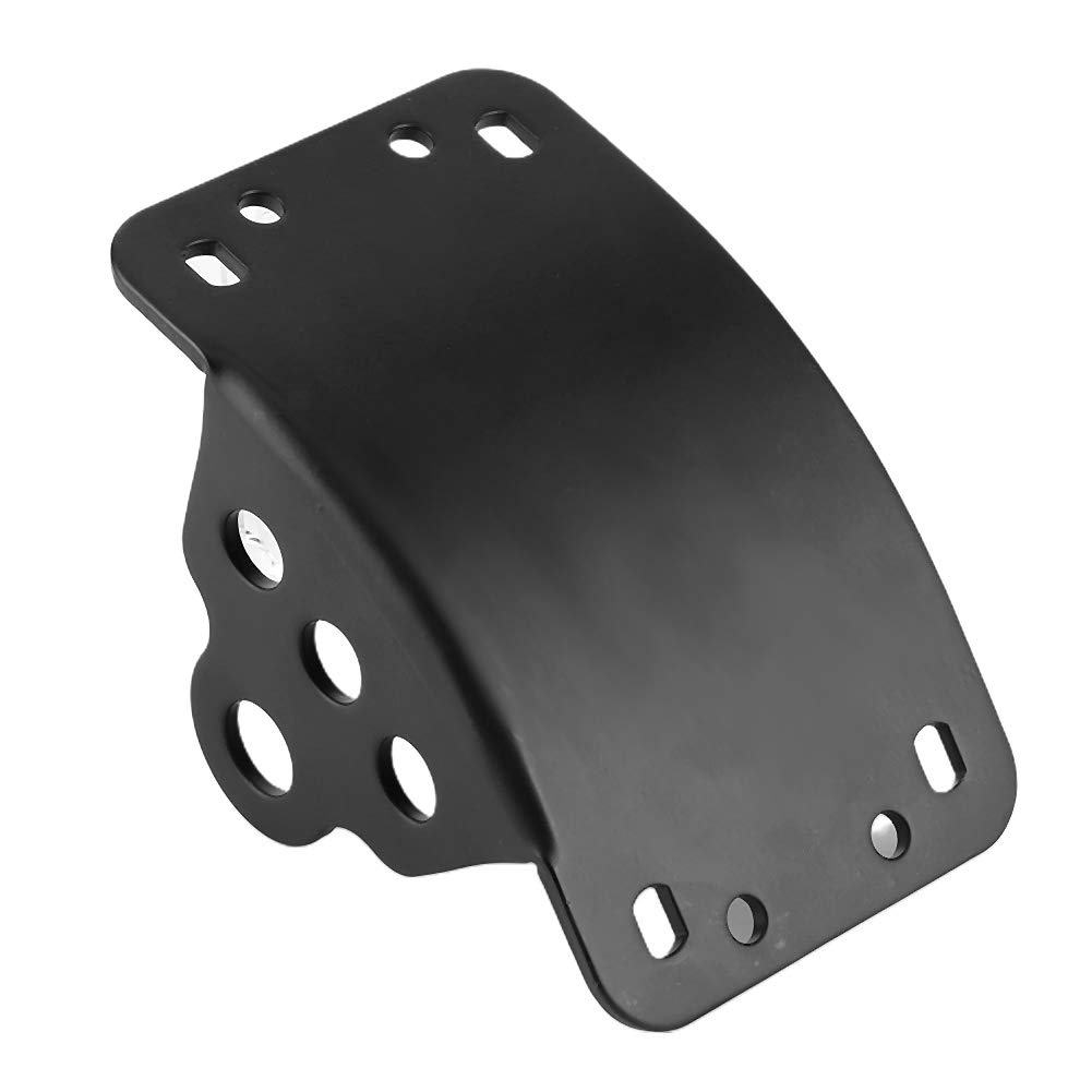 Qiilu Support de Plaque d'immatriculation à Montage latéral, Kit de Support de feu arrière de Plaque d'immatriculation à Montage latéral adapté pour Moto Cruiser/Bobber/Chopper avec essieux 3/4in
