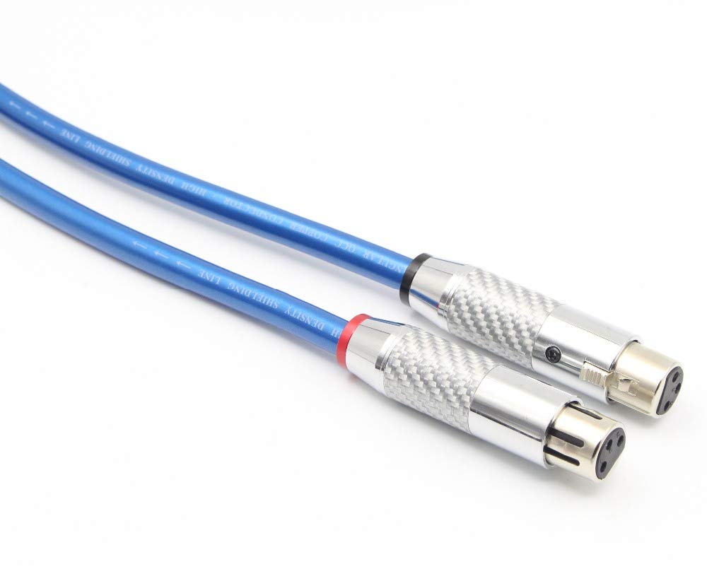 Jedna para HiFi Audio XLR męski na żeński kabel mikrofonowy audiofilski zbalansowany interkonekt przewód mikrofonowy (1 m)