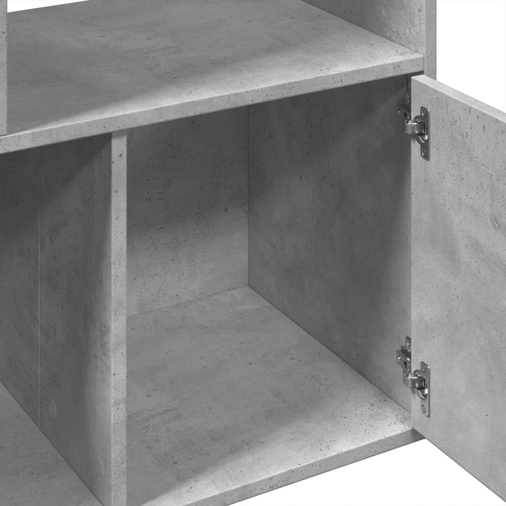 vidaXL Libreria Grigio Cemento 70x36x189 cm in Legno Multistrato, Mobile portaoggetti, Porta Libri, scaffale espositivo, Mobile Porta Libri