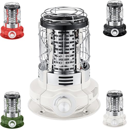 2026新型 カセットガスストーブ 1台2役 小型ガスヒーター 軽量 1.5KW ハイパワータイプガスヒーター 転倒時自動消火・ガス遮断 省エネに 室内屋外兼用 防寒・防災 釣りやキャンプに最適 (ホワイト)