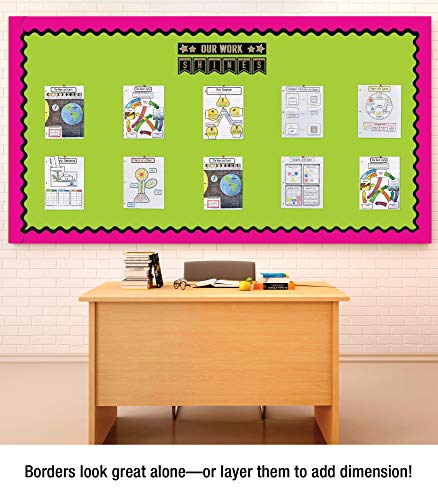 Snapklik.com : Carson Dellosa 36Ft Of Hot Pink Bulletin Board Borders ...