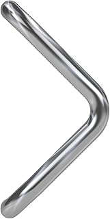 BASI Stoßgriff V-Form | Türbeschlag außen | Edelstahl | Haustürgriff mit Montageset | Winkelstoßgriff | Achsmaß 300 mm