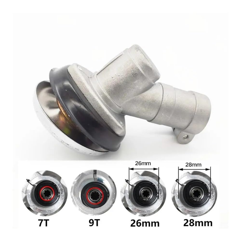 strony 26mm/28mm 7/9 zębów T przekładnia głowica przekładni pasuje do szczotki Cu trawa T części kosiarki do trawy narzędzia ogrodnicze(28mm 7T)