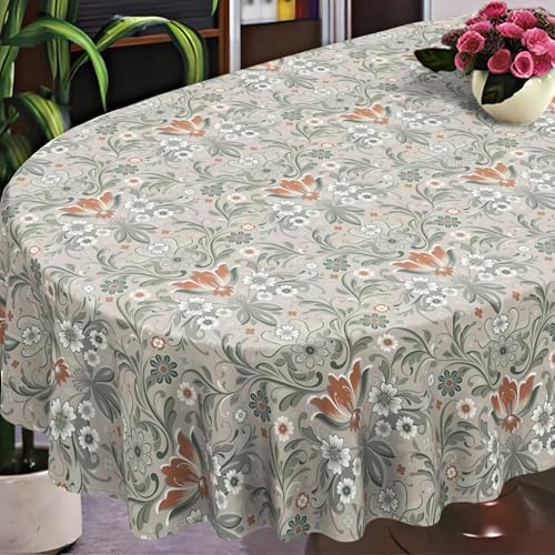 uwdfnwuif Geometrical Oval Tablecloth Farmhouse 60