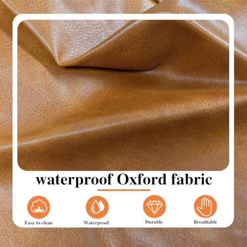 Modern Faux Leather Bean Bag Chair Cover (No Filler), Ergonomic Lazy Sofa Slipcover for Apartment and Rental Living, Premium Replacement Shell for Ultimate Home Comfort (Brown) - Image 3
