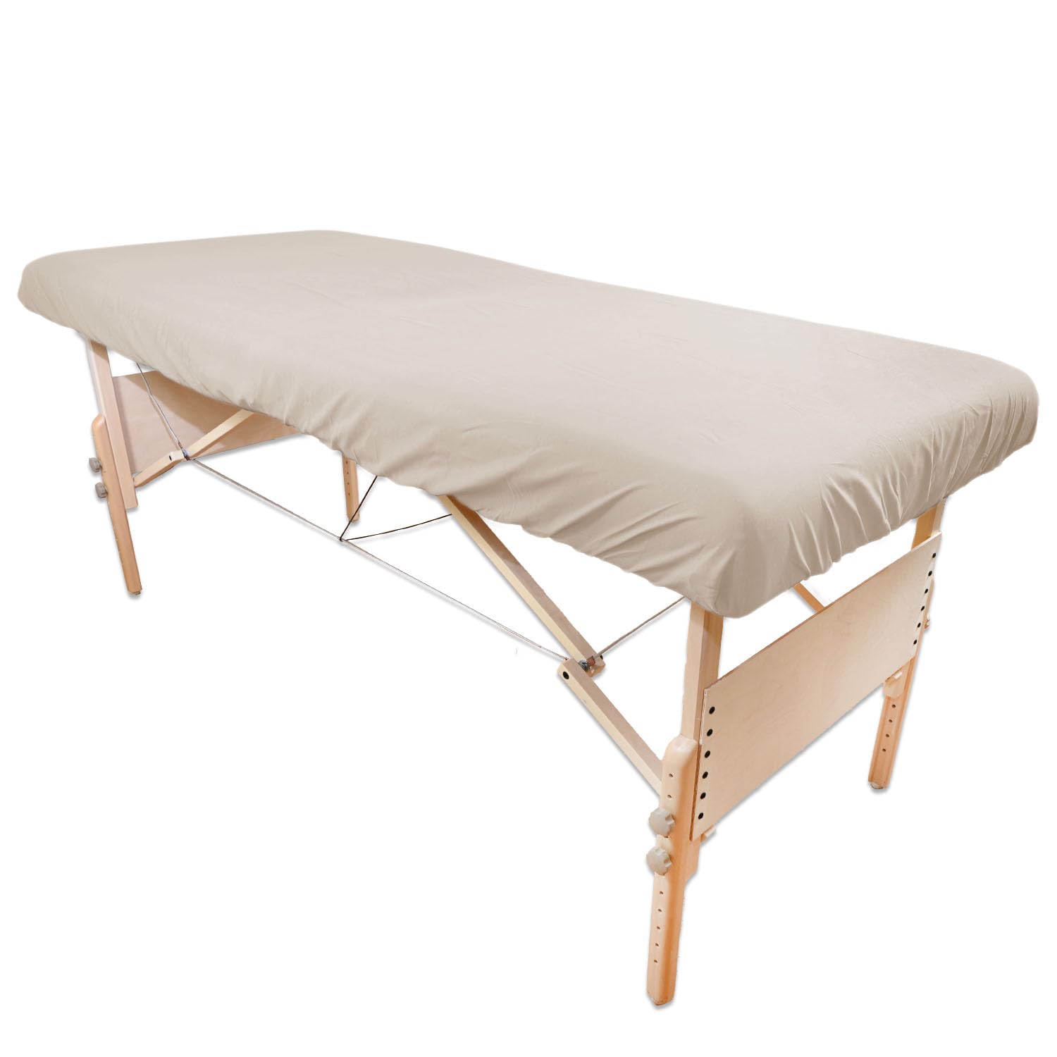 Body Linen Prześcieradło do masażu z gumką z poli/bawełny, naturalne, 83 cm szerokości x 180 cm długości x 18 cm grubości