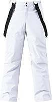 YEEFINE Men's Waterproof Insulated Snow Ski Pants Bibs with Suspenders - Warm Breathable Winter Snowboard Pants