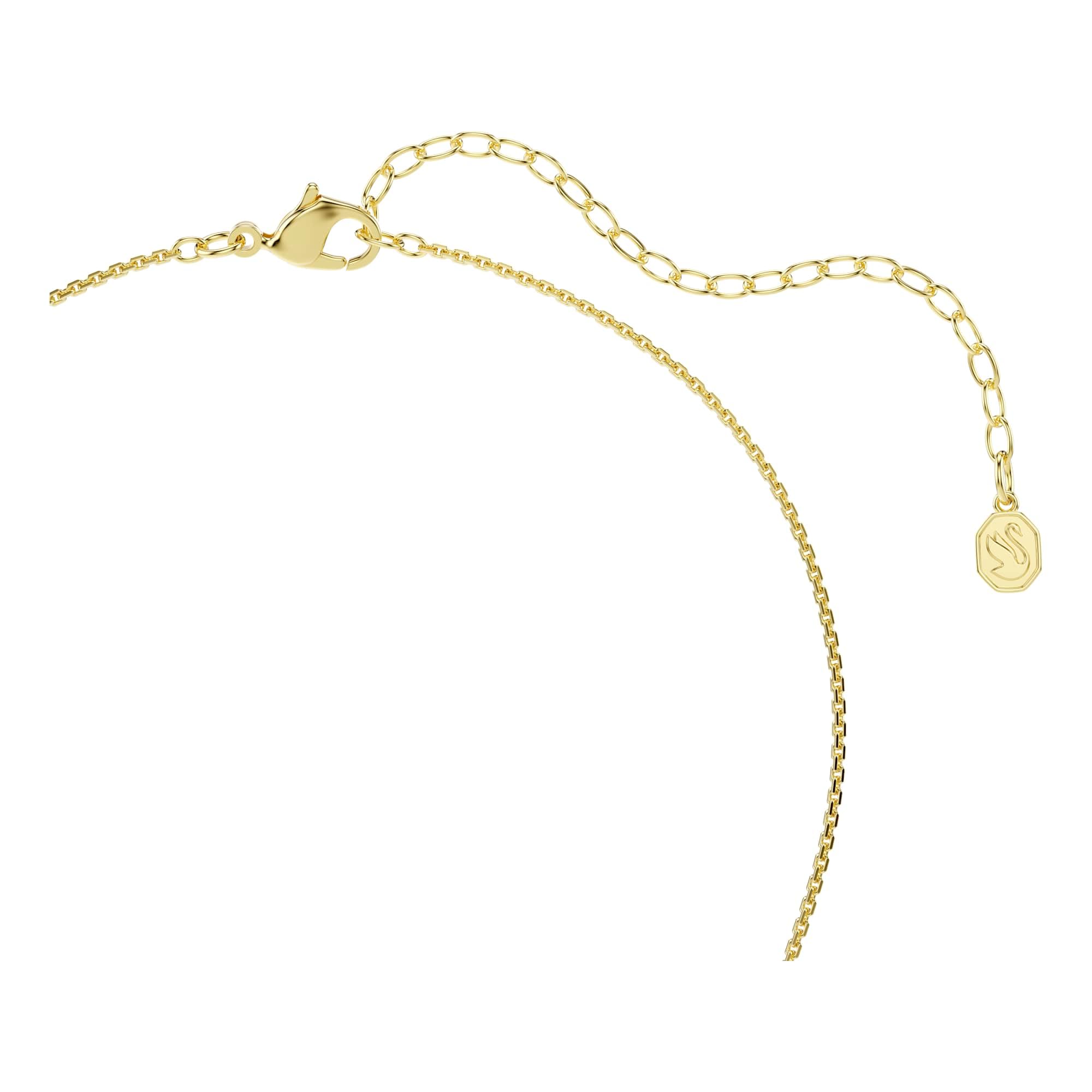 Swarovski Hyperbola Kollektion, Rundschliff, Weiß, Goldfarben beschichtet
