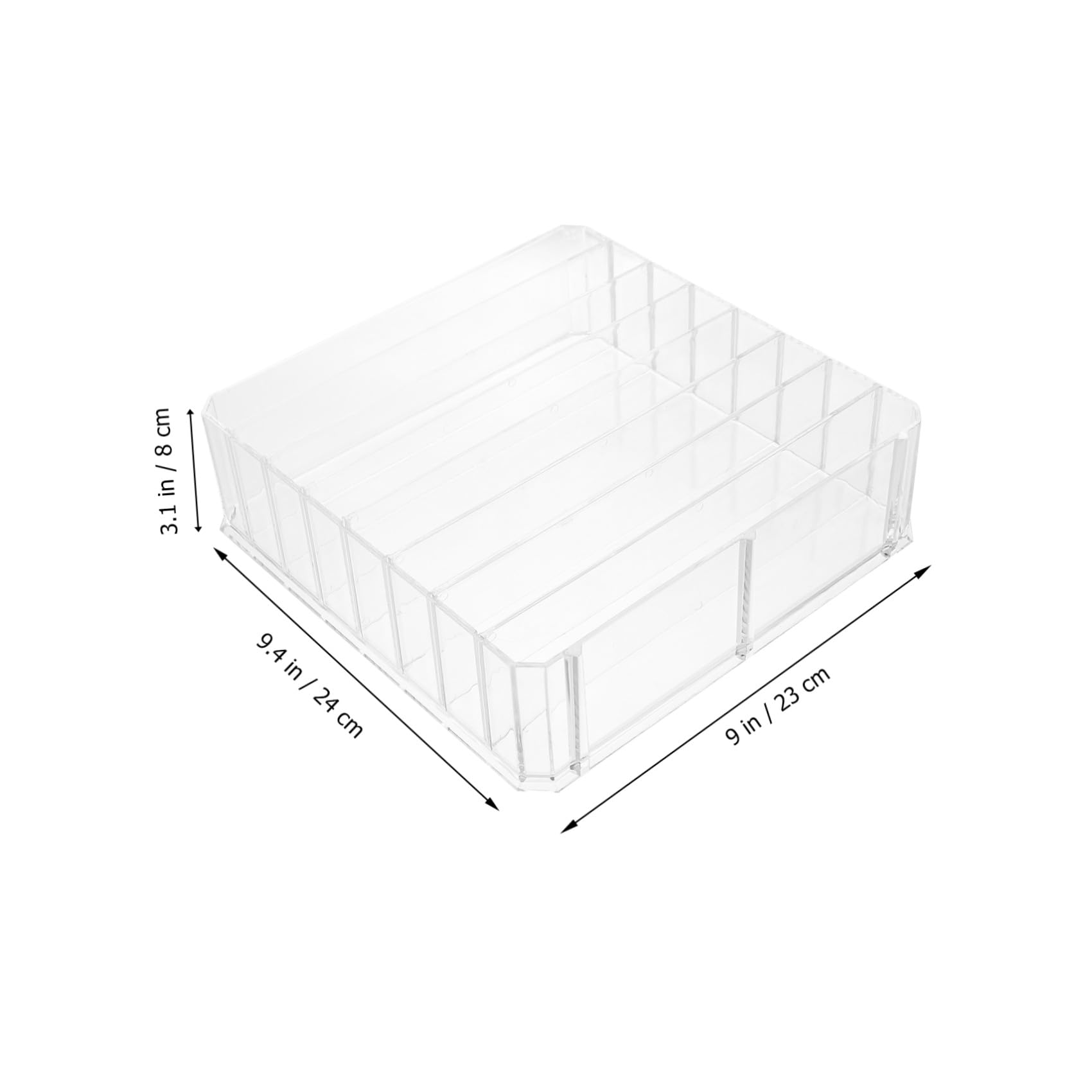 Scatola Organizer per Ombretti 8 Scomparti in Acrilico Rimovibile | Rossetti e Cosmetici, Uso in Camera e Casa, Pulizia Semplice e Design Essenziale