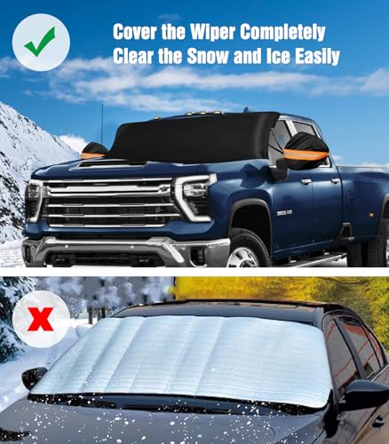 Image of YeewayVeh Truck Windshield Ice Snow Cover for Silverado 1500 2500 3500 HD