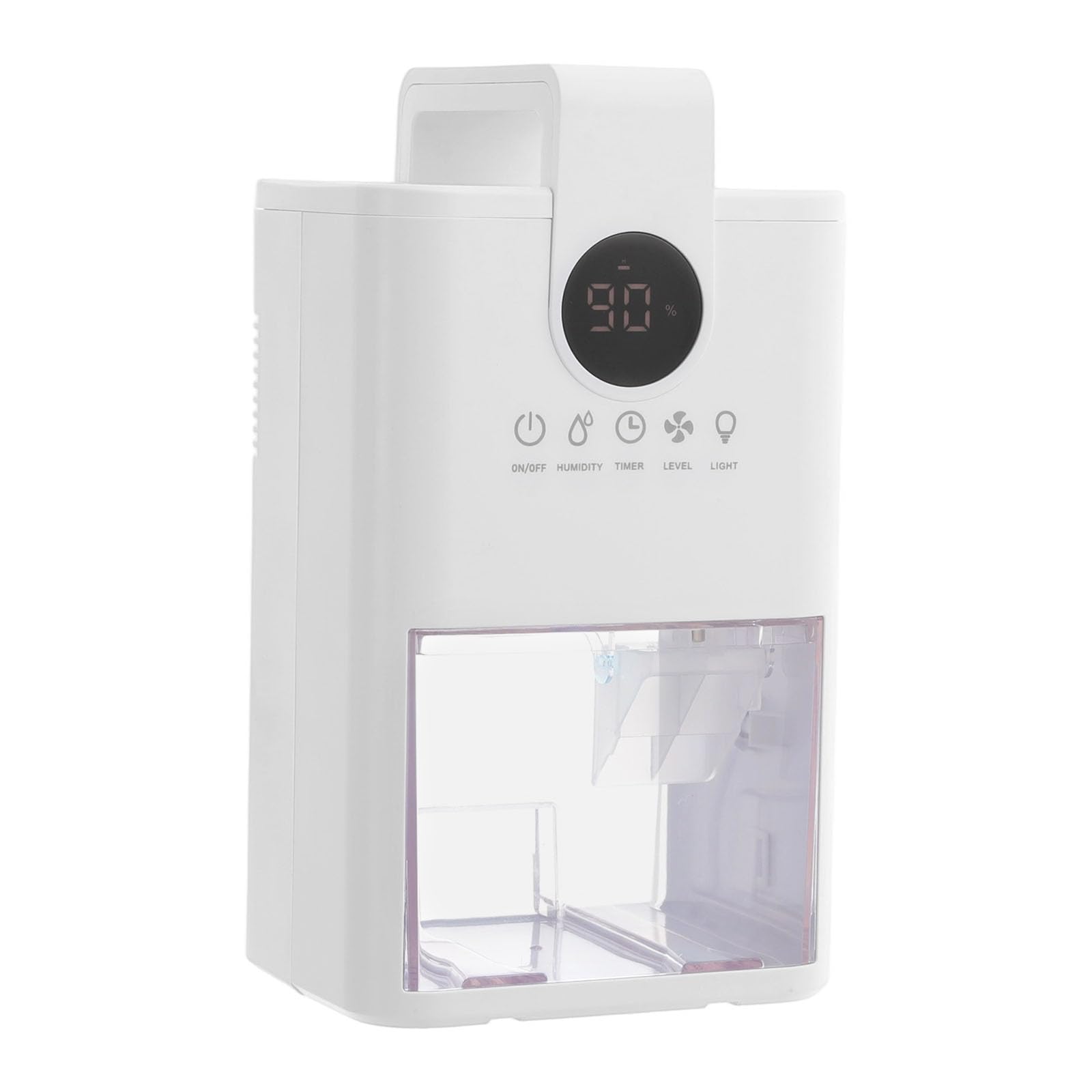 Deumidificatore elettrico 200 ml/giorno, 1 l, con LED a 7 colori e timer, silenzioso, 22,5 W, 30 m², deumidificatore per camera da letto, bagno, cantina, camper