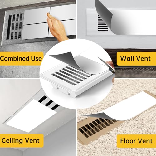 Cubiertas de ventilación prácticas, pack de 4 en blanco y marrón 8