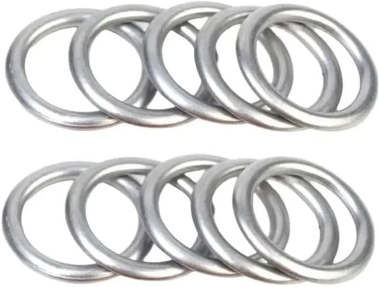 Car Oil Pan Drain Gasket Drainage Bolt Pad Aluminum/Copper Oil Drain Plug Gasket Replaceable Accessories For Volkw For Aud Parts(Aluminum Gaskets,100pcs)