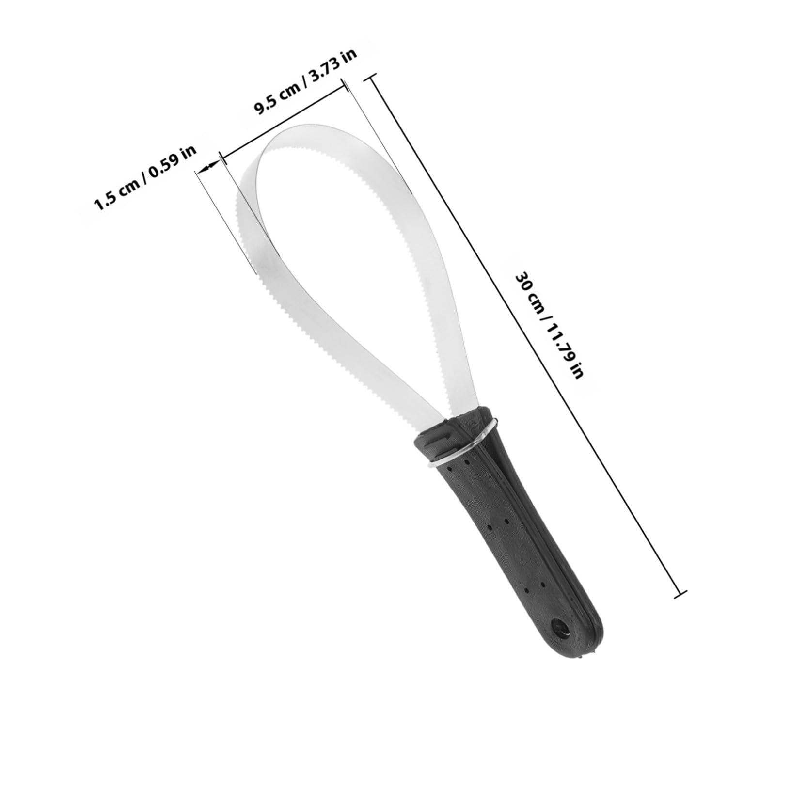 Cepillo de Pelo de Caballo con Raspador de Acero Inoxidable 11.81x3.74x0.59 Pulgadas