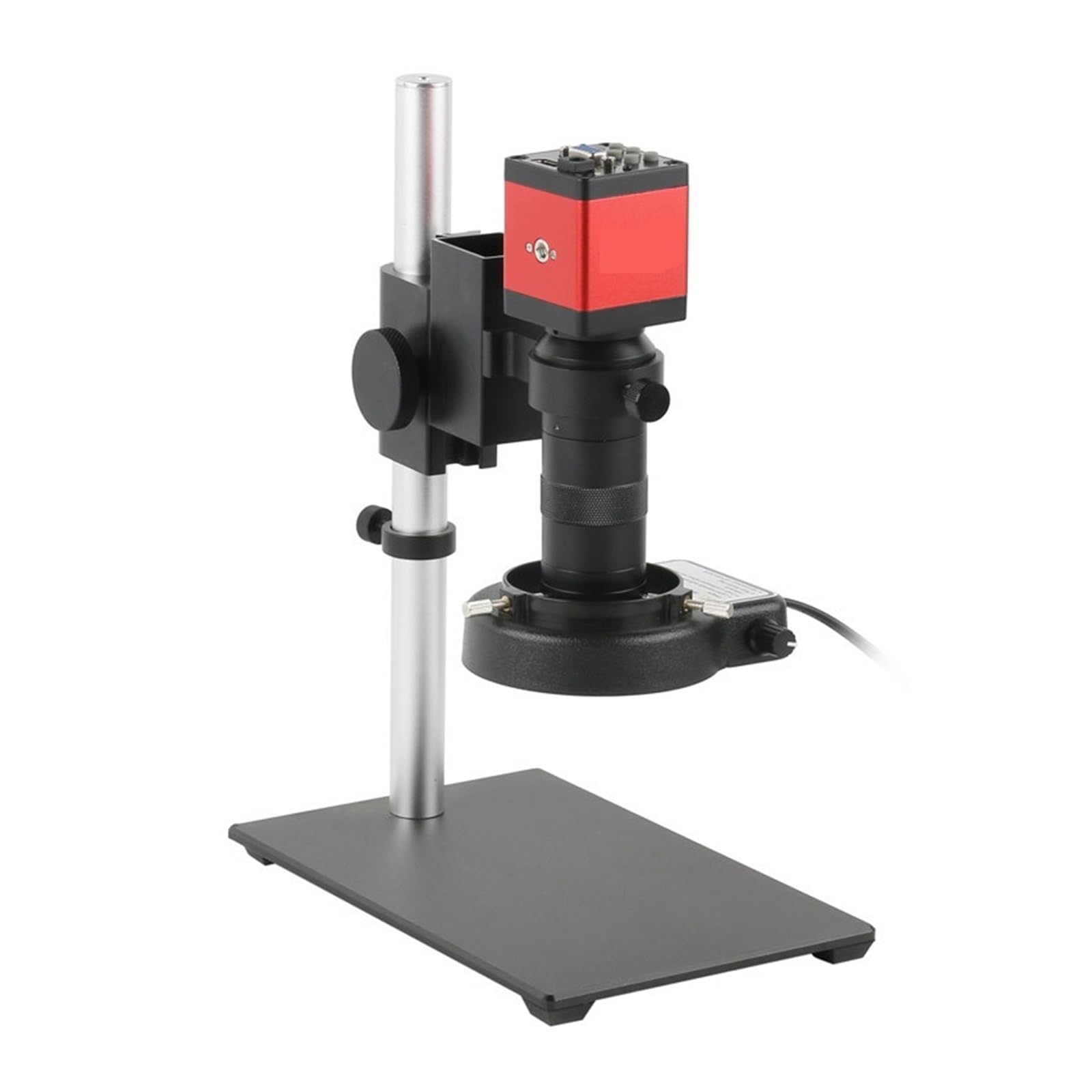 Microscope Lens 1080P IMX307 48MP Industrial Digital Video Microscope Camera 130X C-Mount Lens Microscope Stand(1080P HDMI VGA-01)
