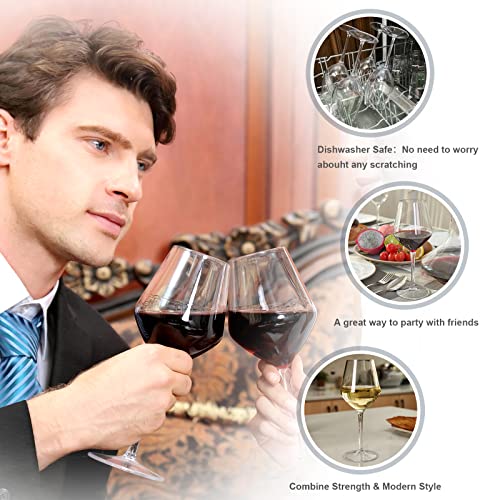 Michley Unbreakable Stemmed Wine Glass 100% Tritan Plastic Dishwasher Available Glassware 15 Oz, Set Of 4 #TOP5